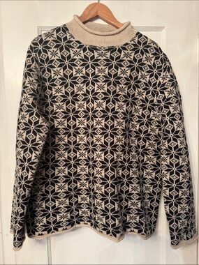 J. Crew Rollneck sweater in snowflake jacquard lambswool